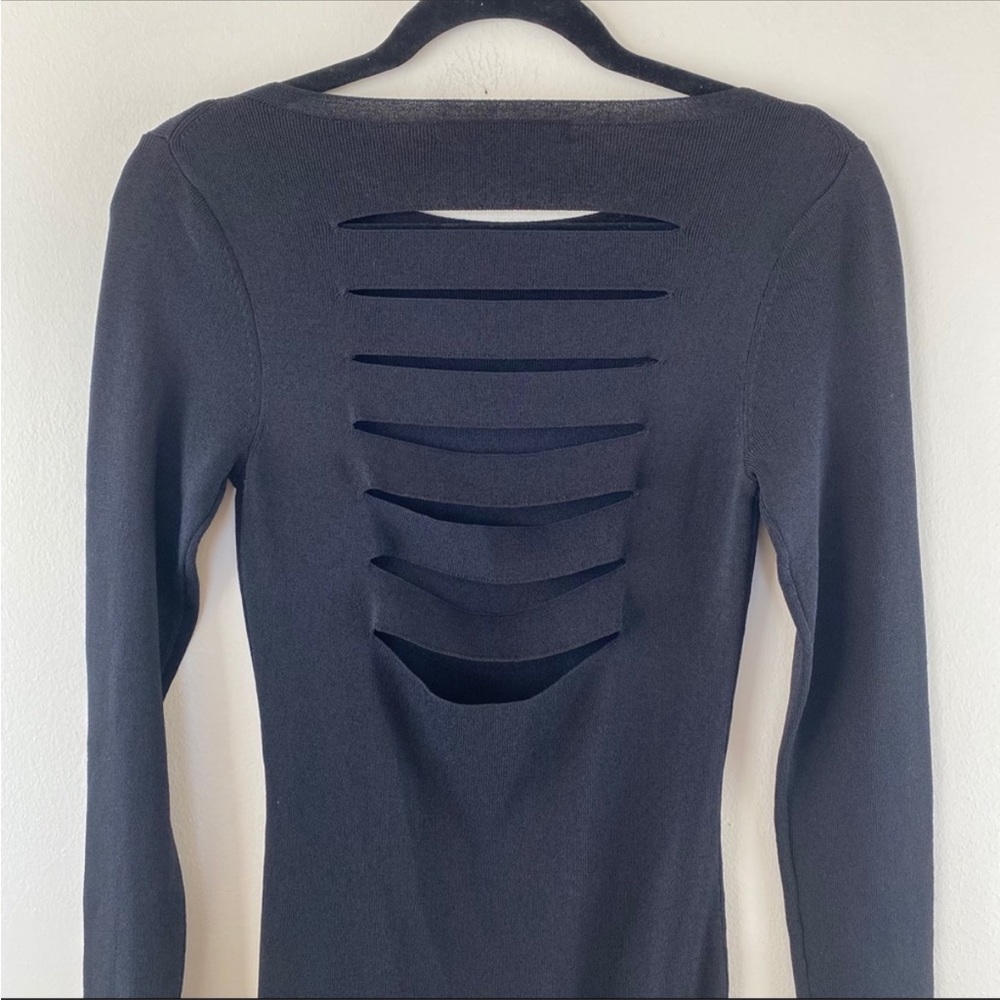 Skull cashmere black body on cutout dress.